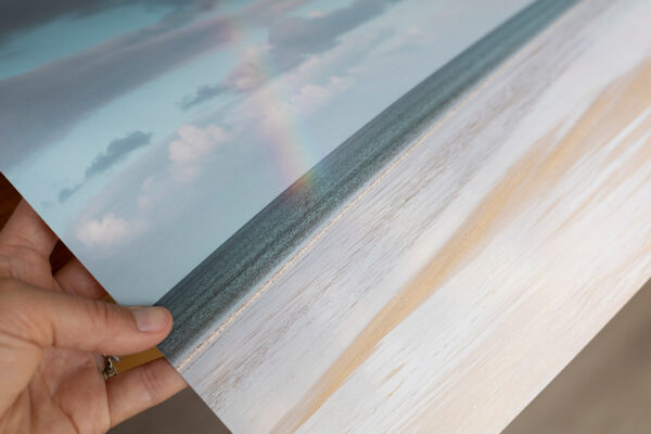 Beach rainbow fine art print, printed on Hahnemuhle bamboo rag.